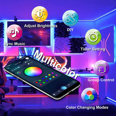 6 к 36V 15M изменение цвета синхронизации музыки 5050 светов света музыки СИД RGB умное гибкое