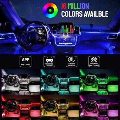 SMD 5050 RGB доработало свет атмосферы внутреннего художественного оформления автомобиля СИД лампы светов автомобиля