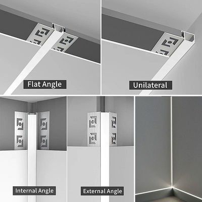 Врезанный 24VCeiling профиль приведенный торцевого освещения SMD белый алюминиевый для кухни фойе