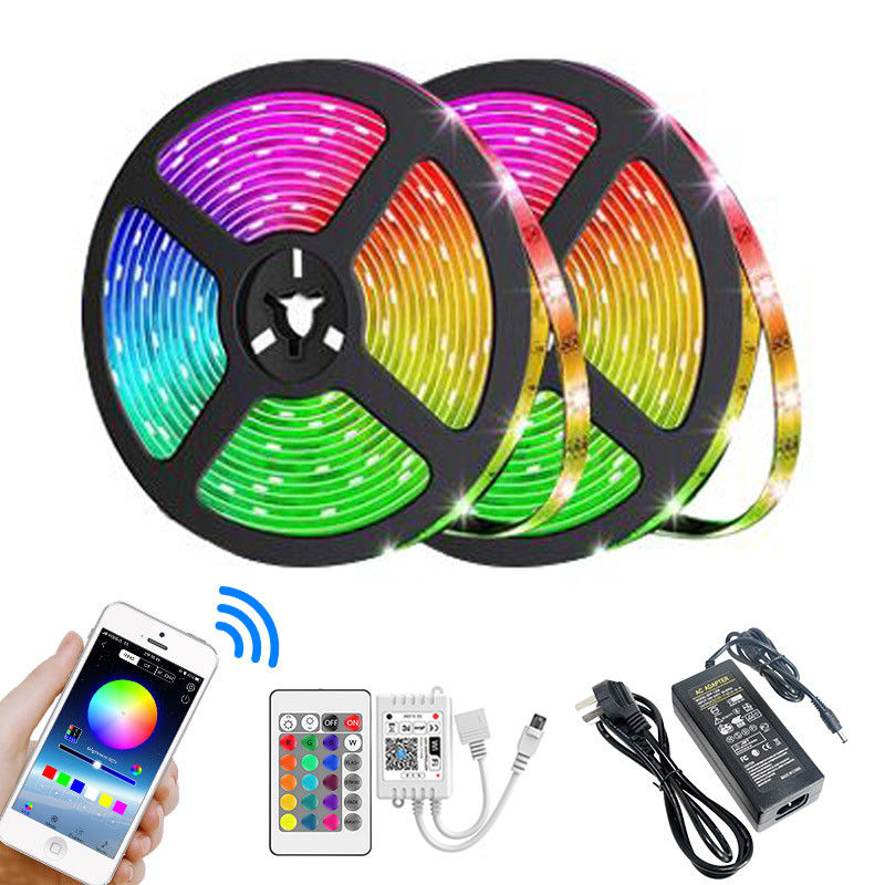 Умная синхронизация гибкий Rgb музыки CRESTIN 16.4ft RGB привела ПРИЛОЖЕНИЕ WiFi светов прокладки