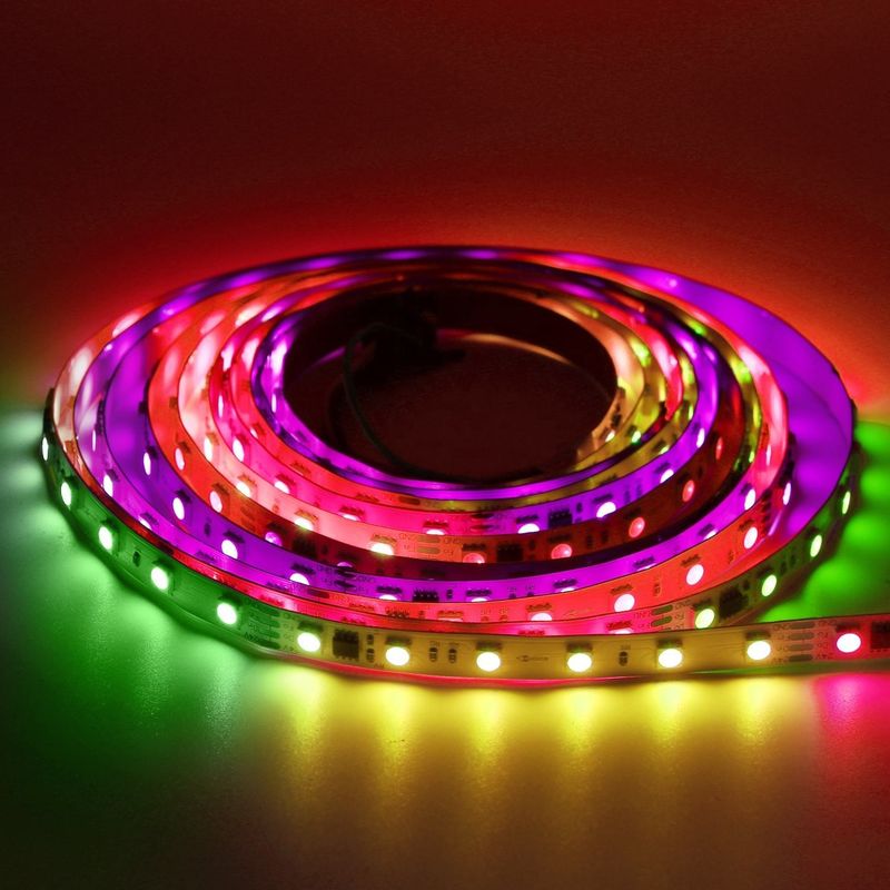 Addressable прокладка 24v приведенная прокладки 60leds/M RGBIC 5050 SMD приведенная цифров светлая Addressable
