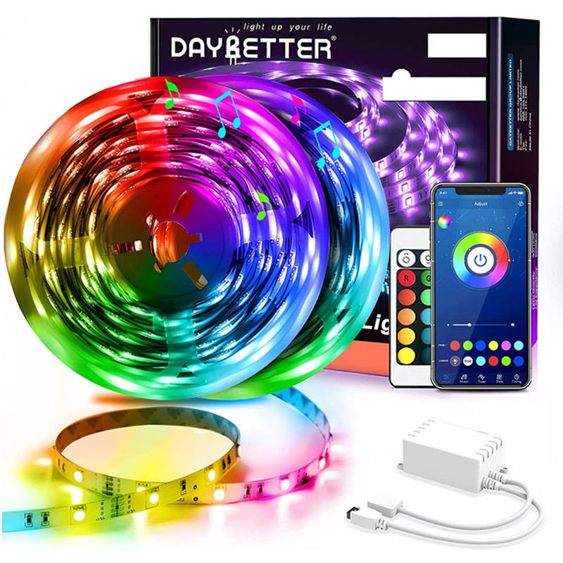 60Leds/M 5050 управление приложения светов прокладки 5m СИД Rgb умное 10m 15m удаленное для спальни